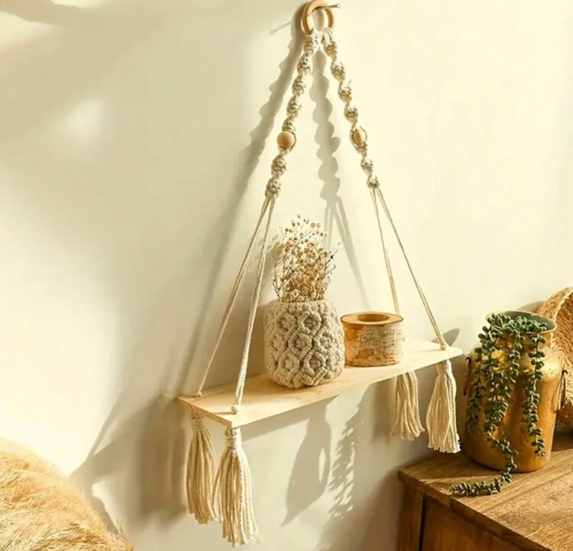 Macrame Wall Hanging Shelf