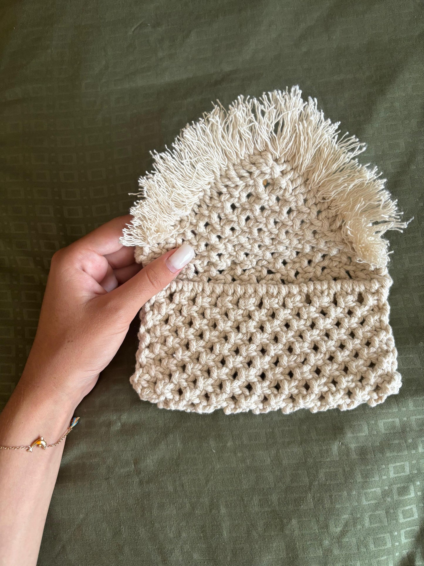 Macramé mini purse